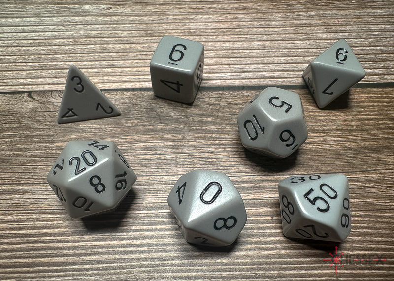 Chessex Polyhedral 7-Die Würfel-Set Opaque - Gelb/Schwarz