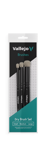 Vallejo - Brushes Dry Brush Set - Small - Medium - Large