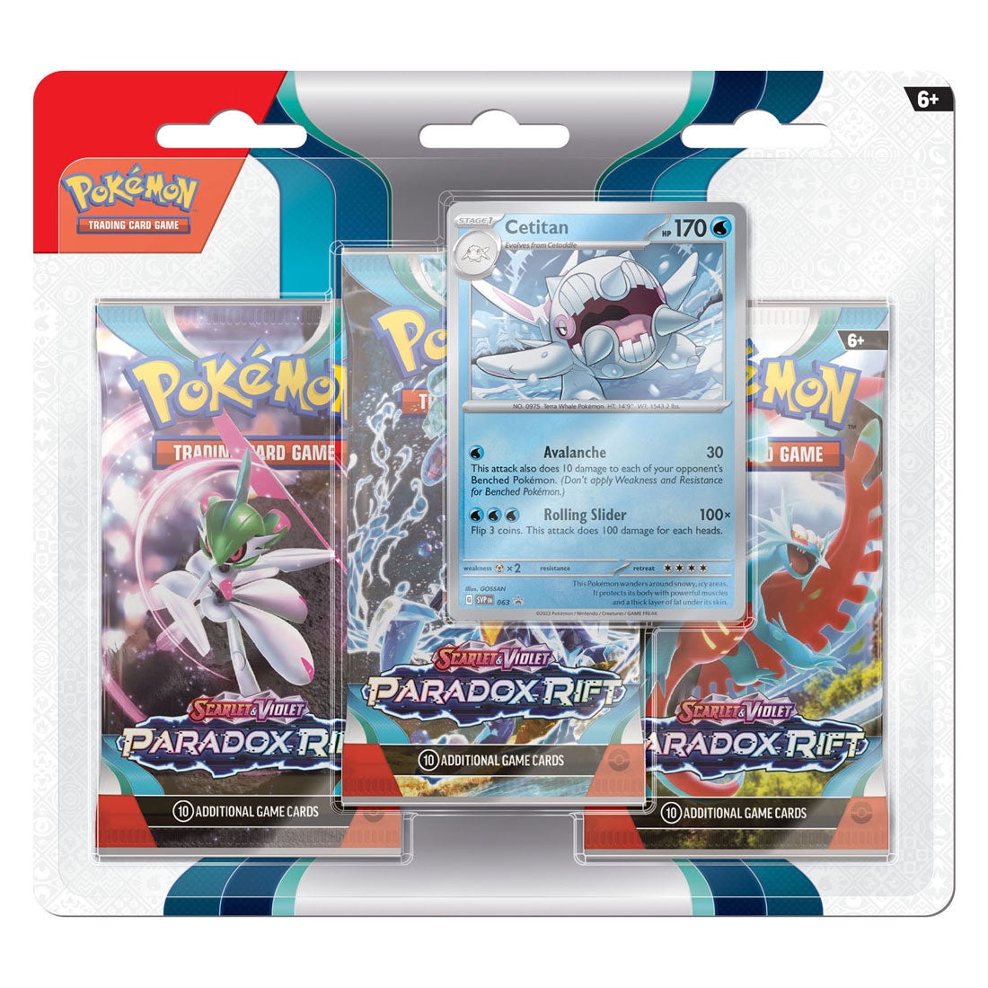 Pokemon Scarlet & Violet Paradoxrift - 3-Pack Blister Cetitan - EN