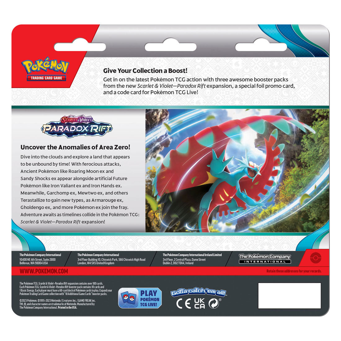 Pokemon Scarlet & Violet Paradoxrift - 3-Pack Blister Cetitan - EN