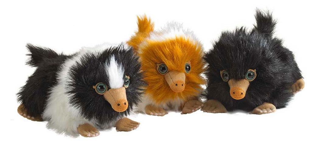 Phantastische Tierwesen 2 Plüschfiguren Baby Nifflers 15 cm Braun & Weiß