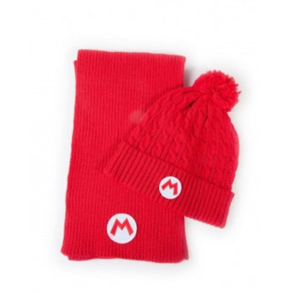 Nintendo - Super Mario Badge Beanie & Scarf Gift Set