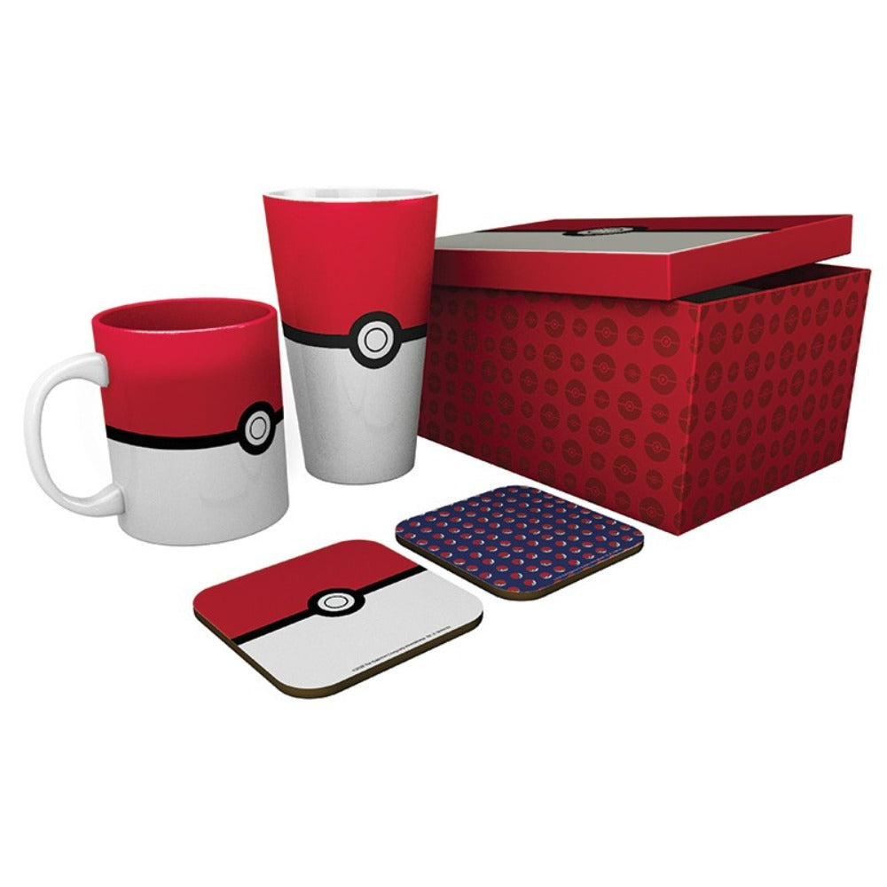 POKEMON - Pck Glass XXL + Mug + 2 Coasters "Pokéball"