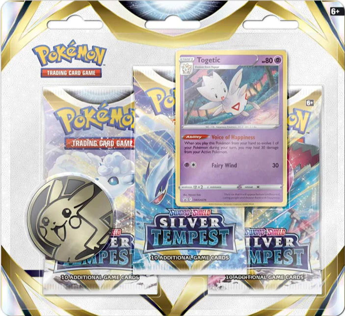 Pokémon Sword and Shield Silver Tempest - 3-Pack-Blister - Togetic - englisch