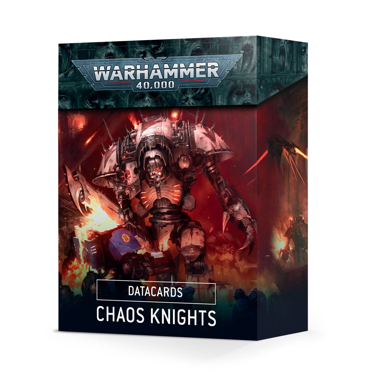 Warhammer 40.000 Chaos Knights Datacards Englisch