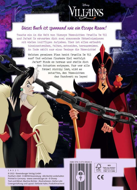 Exit Room Rätsel: Disney Villains - Besiege Cruella und Jafar