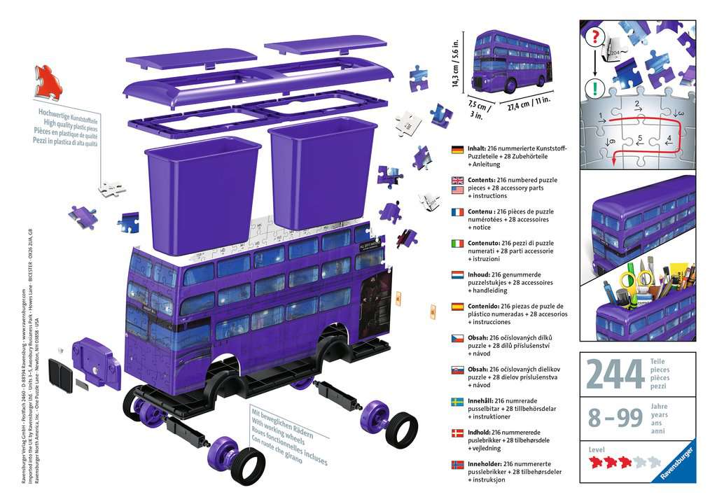 3D Puzzle - Harry Potter Knight Bus