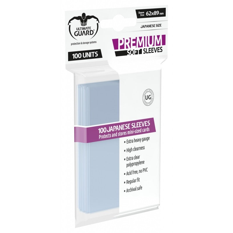 Ultimate Guard Premium Soft Sleeves Japanische Größe Transparent (100)