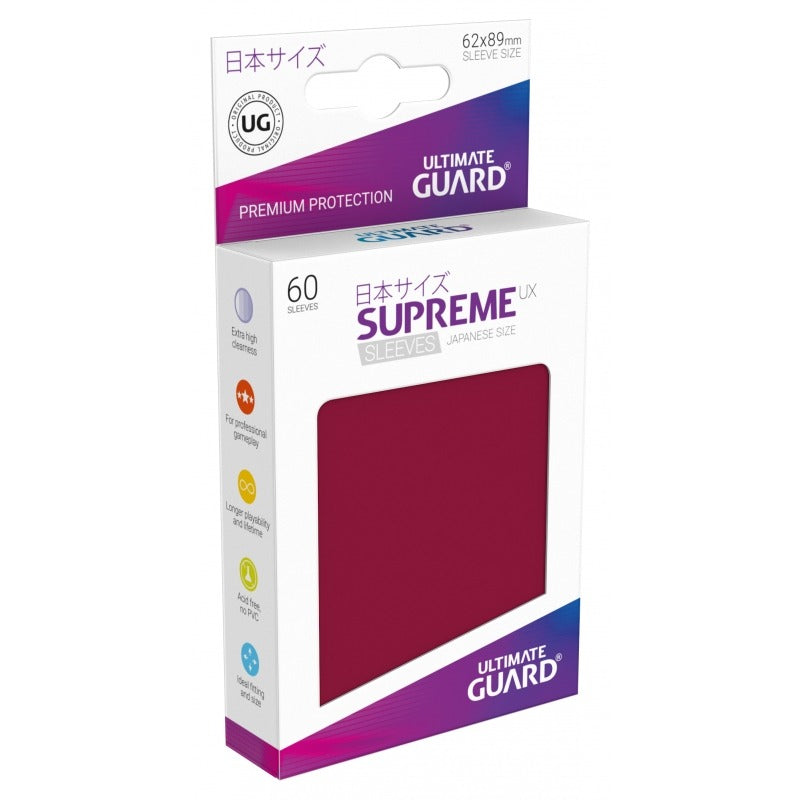 Ultimate Guard Supreme UX Sleeves Japanische Größe Burgunderrot(60)