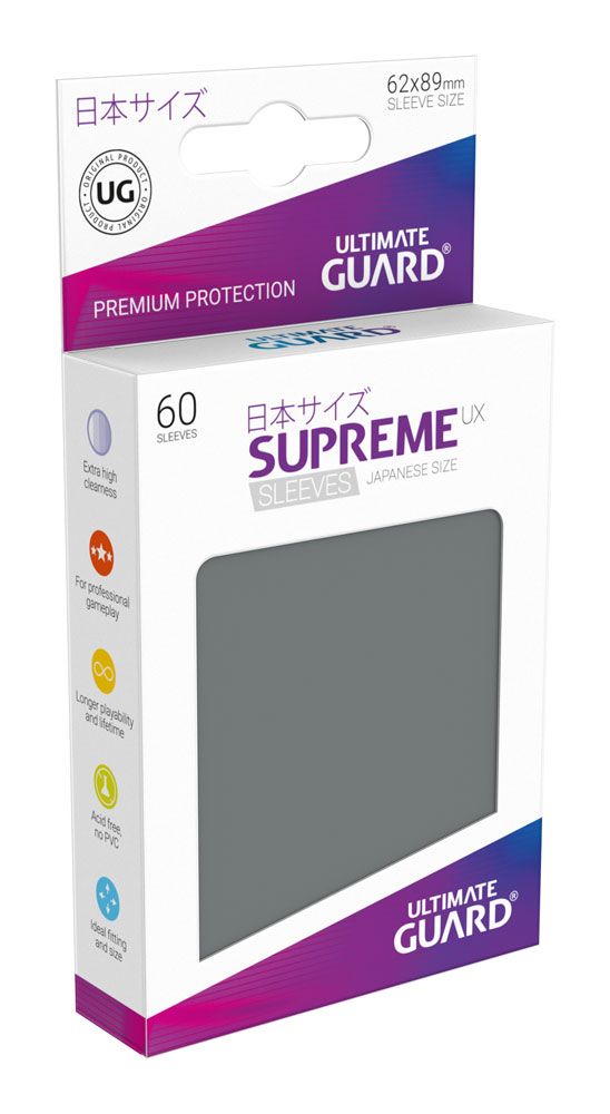 Ultimate Guard Supreme UX Sleeves Japanische Größe Dunkelgrau (60)