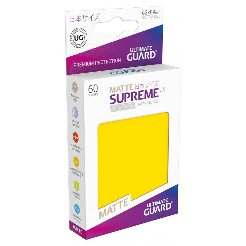 Ultimate Guard Supreme UX Sleeves Japanische Größe Matt Gelb (60)