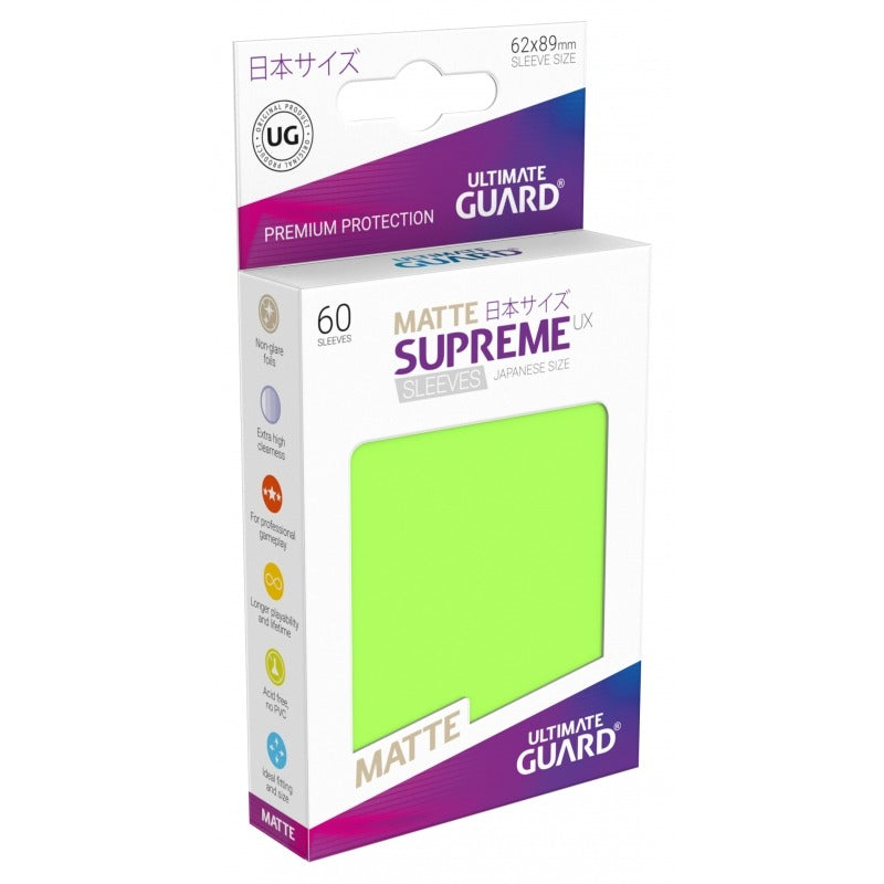 Ultimate Guard Supreme UX Sleeves Japanische Größe Matt Hellgrün (60)