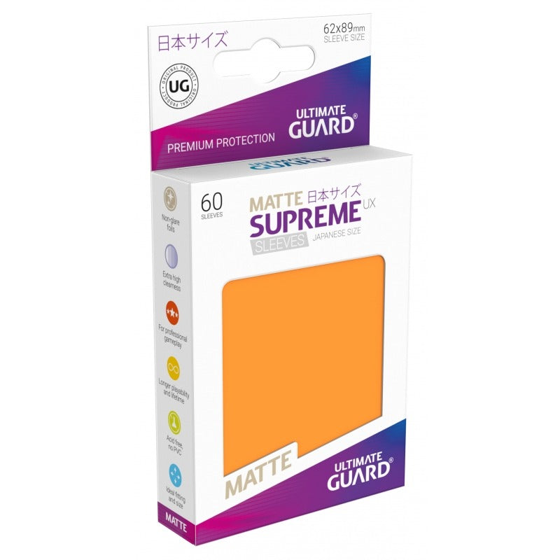 Ultimate Guard Supreme Sleeves Japanische Größe Matt Orange (60)