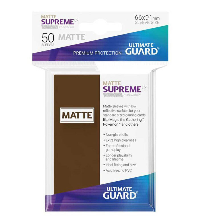 Ultimate Guard Supreme UX Sleeves Standardgröße Matt Brown (50)