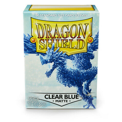 Dragon Shield Standard Sleeves - Clear Blue Matte (100 Sleeves)