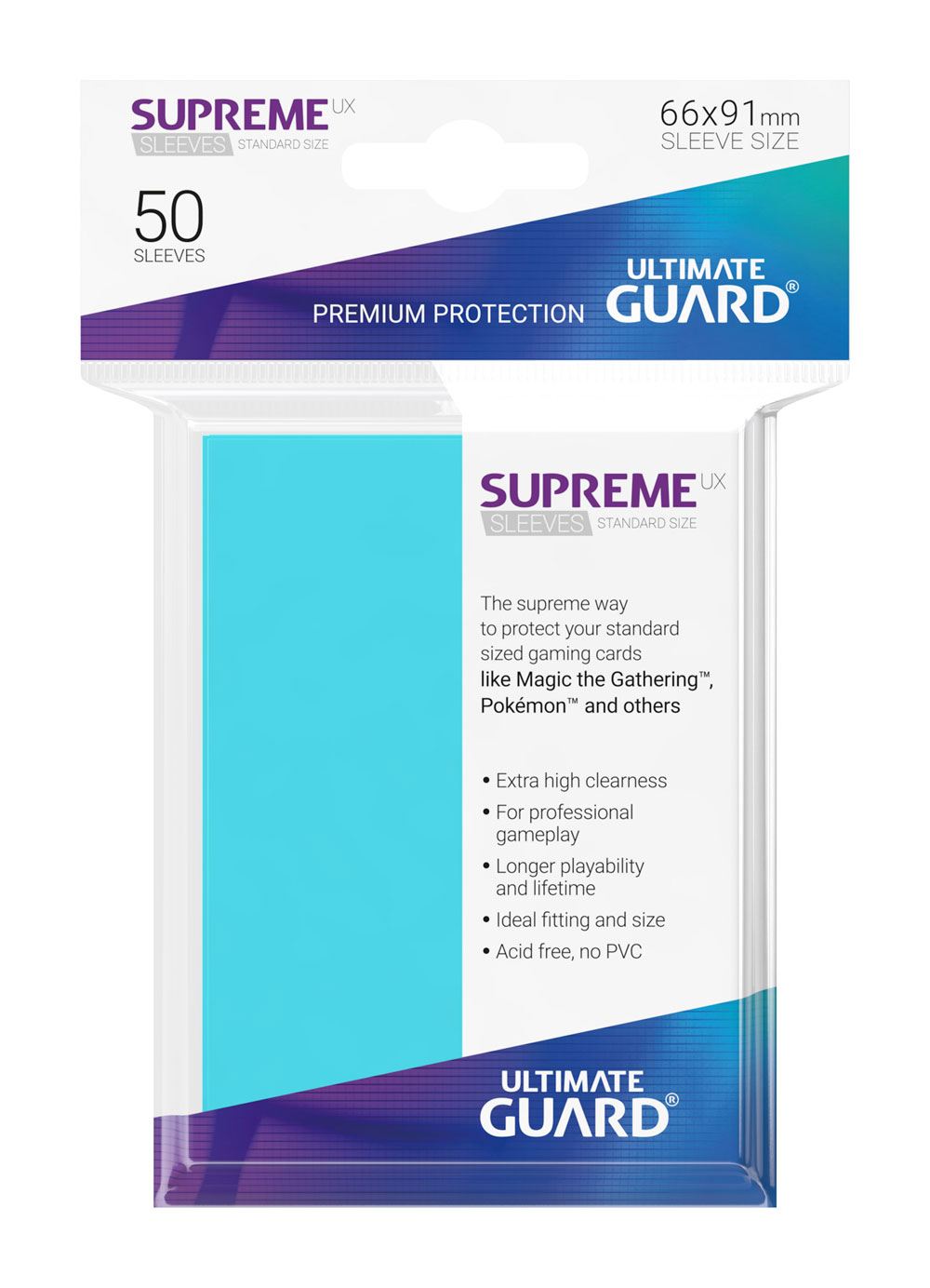 Ultimate Guard Supreme UX Sleeves Standardgröße Aquamarin (50)