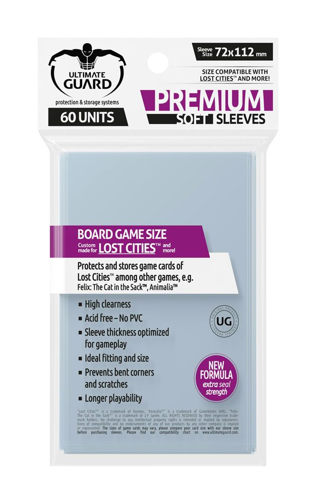 Ultimate Guard Premium Soft Sleeves für Brettspielkarten Lost Cities™ (60)