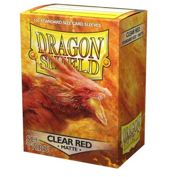 Dragon Shield Matte Art Sleeves - Clear Red (100 Sleeves)