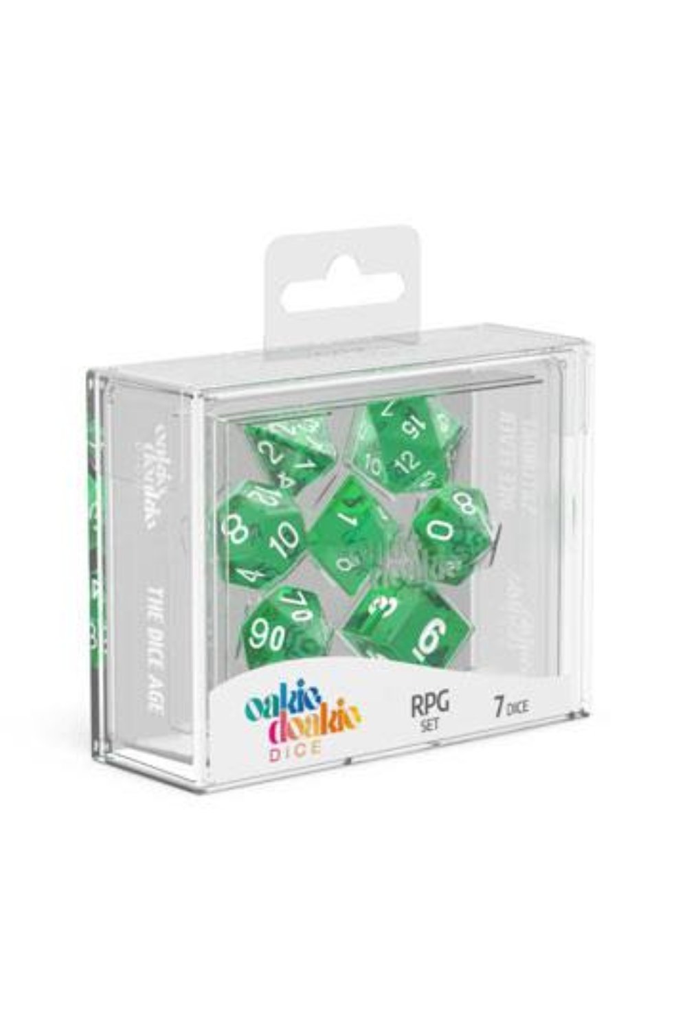 Oakie Doakie Dice Würfel RPG-Set Translucent - Grün (7)