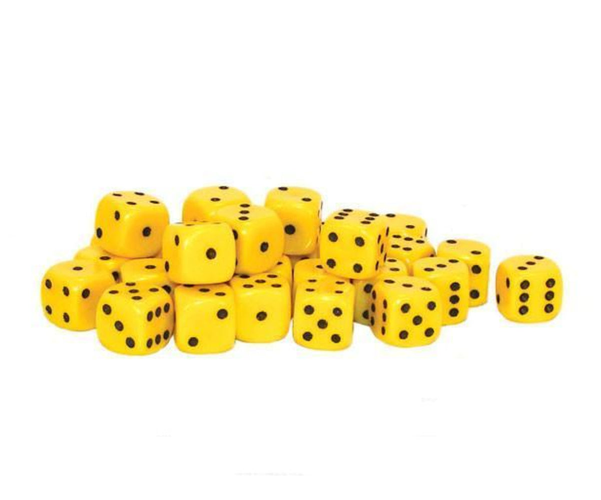 30 Yellow D6 (10mm)