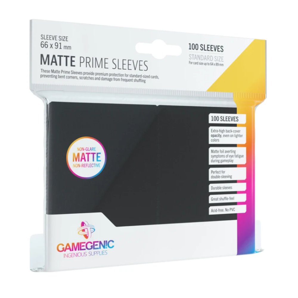 Gamegenic - Matte Prime Sleeves Standard Size (100) Schwarz