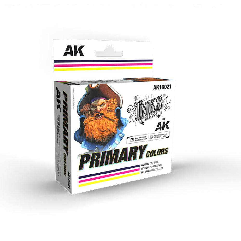 AK Interactive The Inks Primary Colors – Ink Set