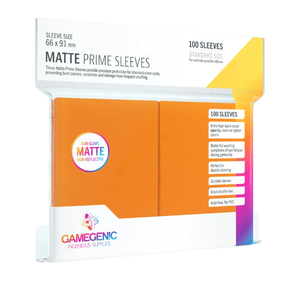 Gamegenic - Matte Prime Sleeves Standard Size (100) Orange