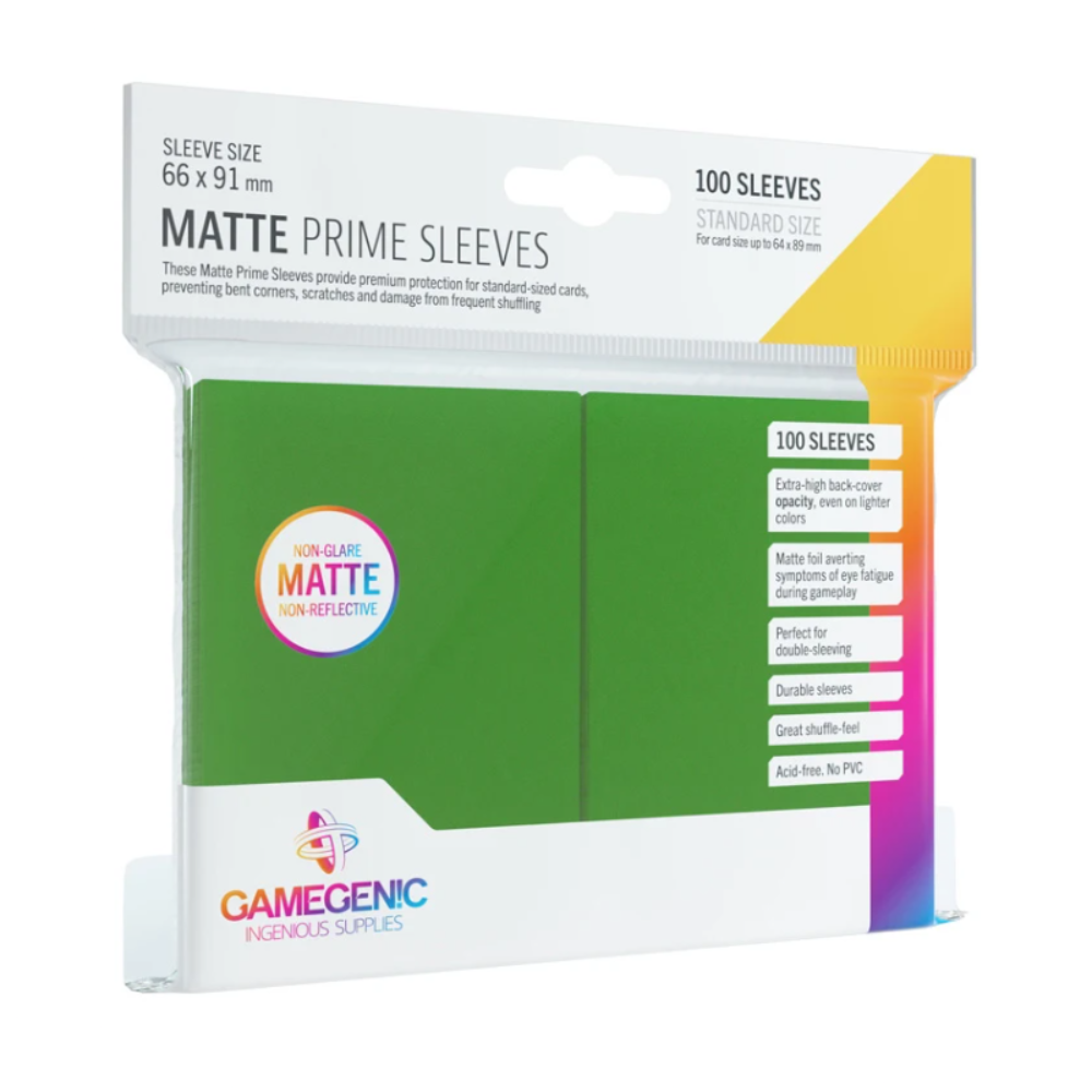 Gamegenic - Matte Prime Sleeves Standard Size (100) Grün