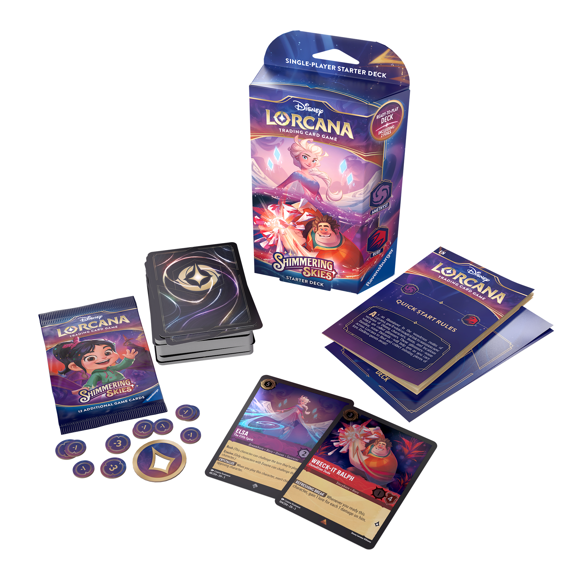 Disney Lorcana - Shimmering Skies Starter Deck - Elsa and Ralph - EN