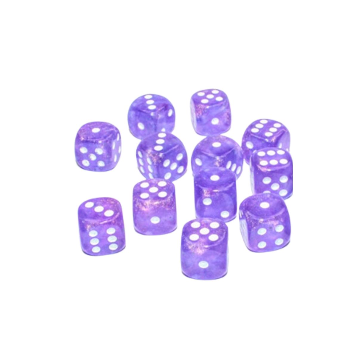 Chessex W6x12 Würfelset Borealis Violett/Weiß