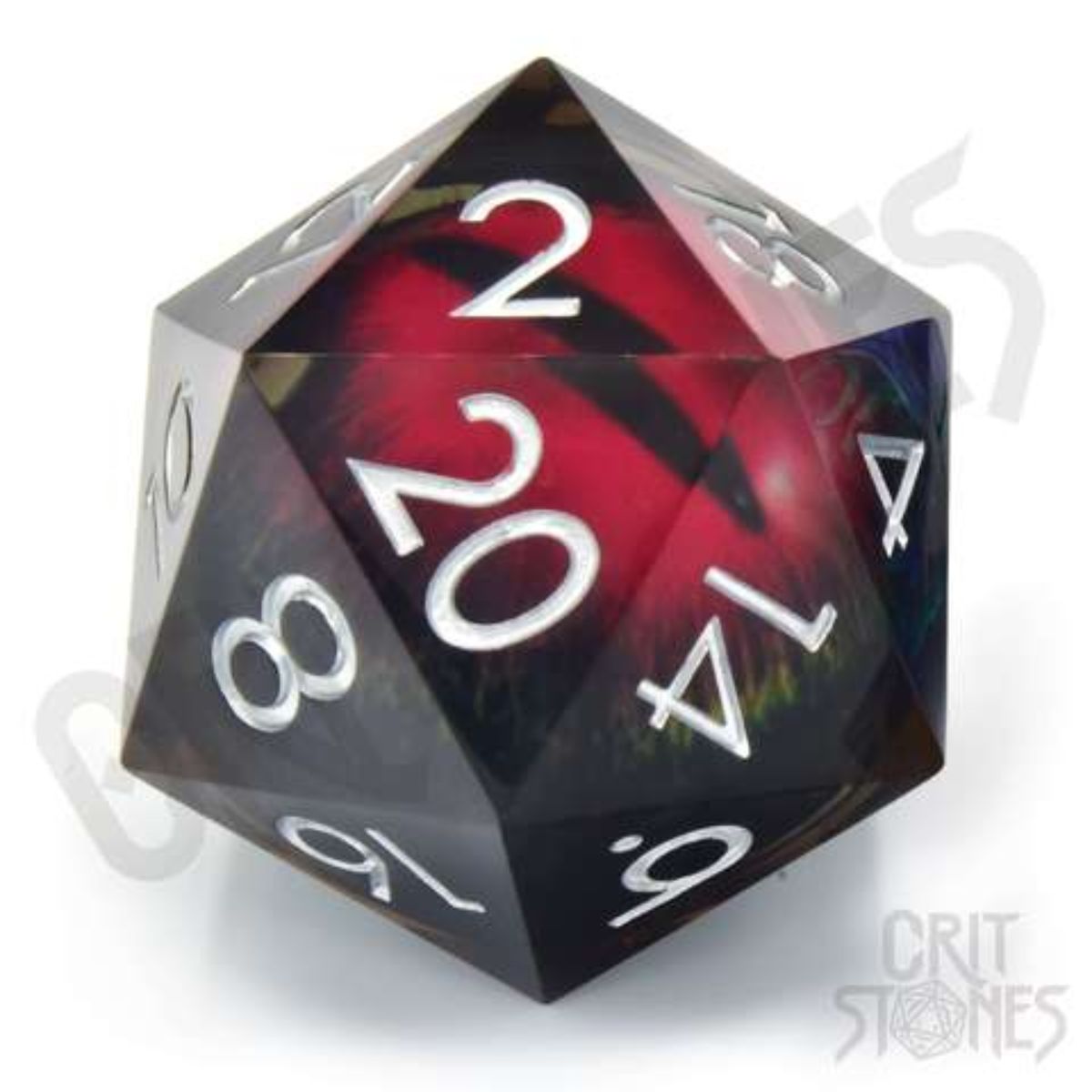 Crit Stones Crimson Watcher 50mm Liquid Core D20