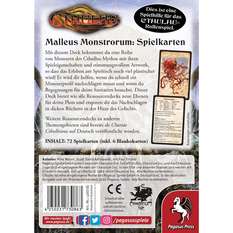 Cthulhu Malleus Monstrorum Spielkarten