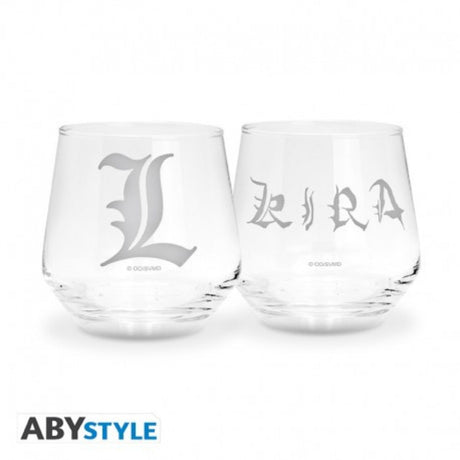 Death Note 2 Glas Set Kira und L