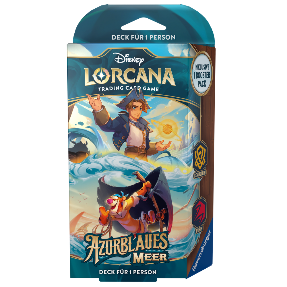 Disney Lorcana - Azurblaues Meer Starter Deck - Jim Hawkins & Tigger - DE