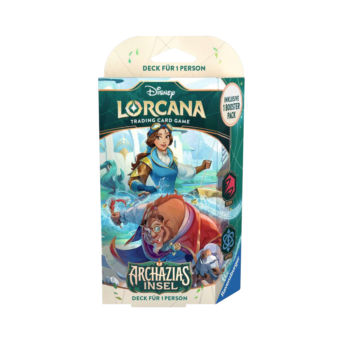 Disney Lorcana Archazias Insel Starter Deck Rubin & Saphir Deutsch