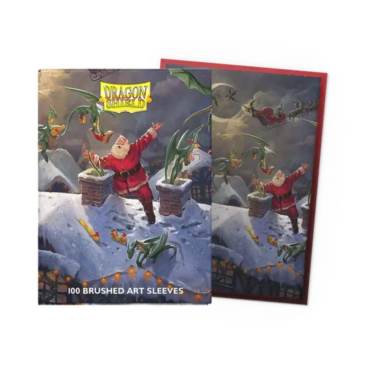 Dragon Shield Brushed Art Sleeves - Christmas Dragon 2023 (100 Sleeves)