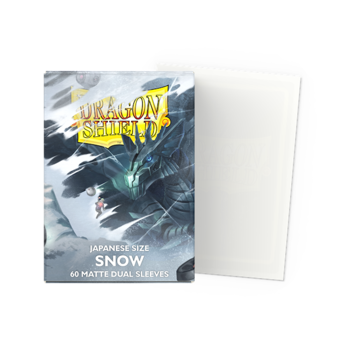 Dragon Shield Japanese Size Dual Matte Sleeves - Snow (60 Sleeves)