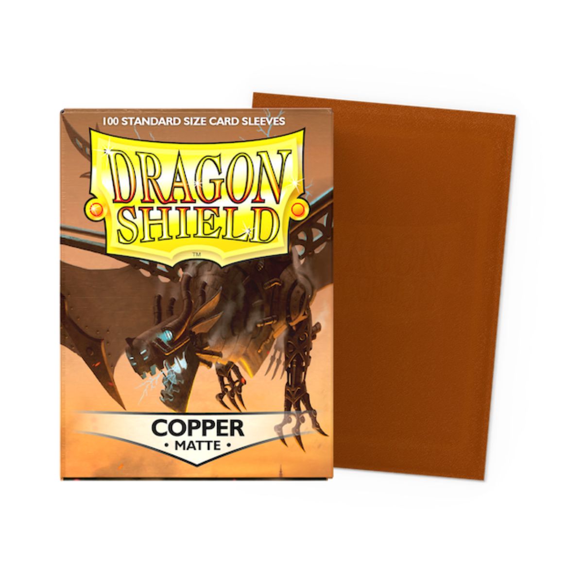 Dragon Shield Standard Size Matte Sleeves - Copper (100 Sleeves)