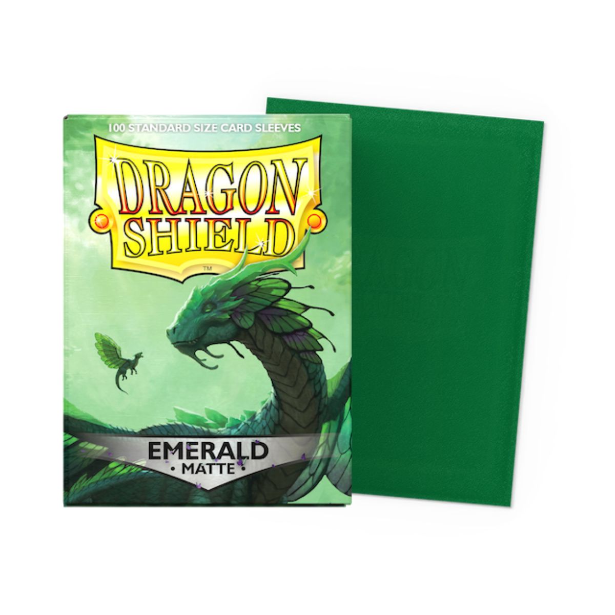 Dragon Shield Standard Size Matte Sleeves - Emerald (100 Sleeves)