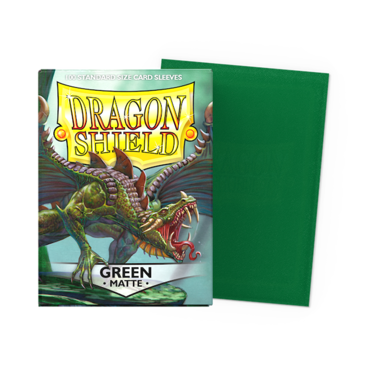 Dragon Shield Standard Size Matte Sleeves - Green (100 Sleeves)