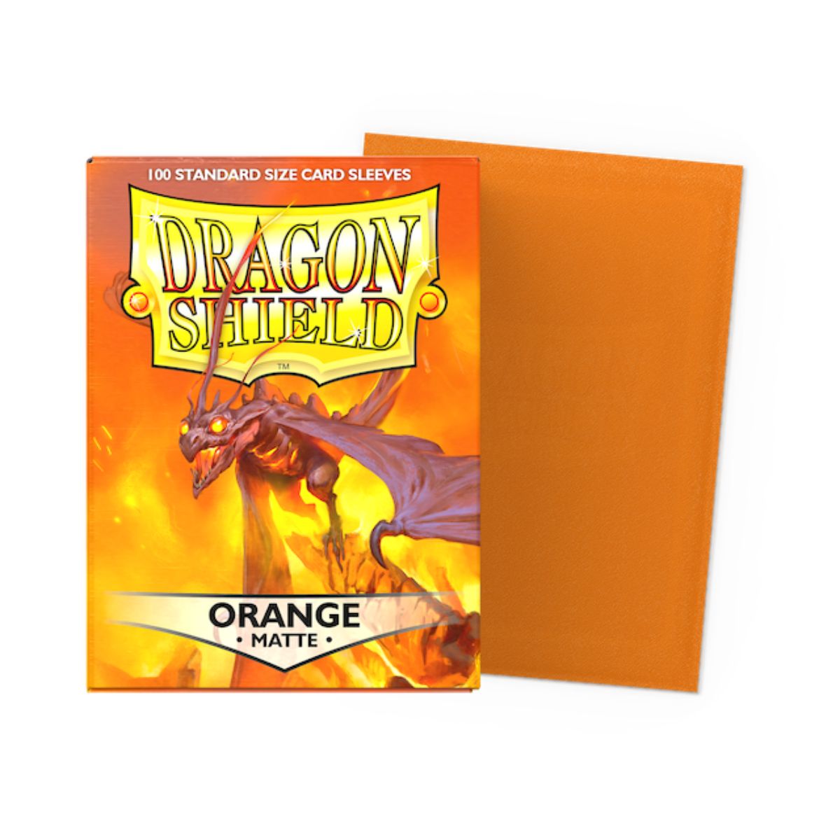 Dragon Shield Standard Size Matte Sleeves - Orange (100 Sleeves)