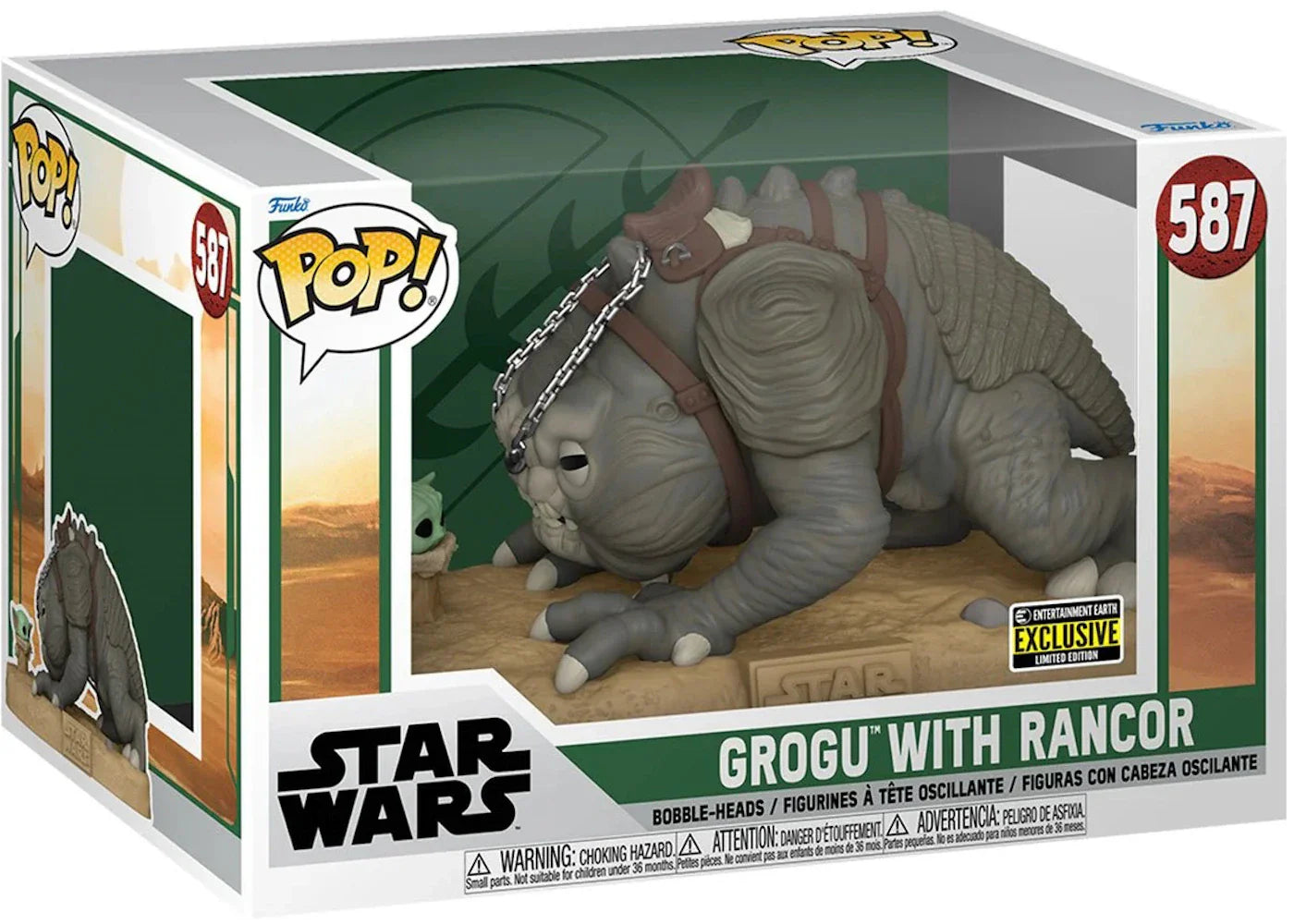 Funko POP! Star Wars: The Book of Boba Fett – Grogu with Rancor #587