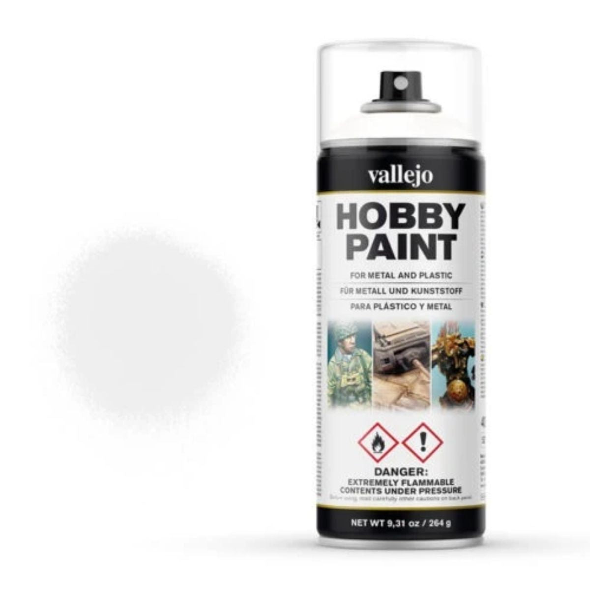 Vallejo Hobby Paint Spray Primer Premium White (400 ml)