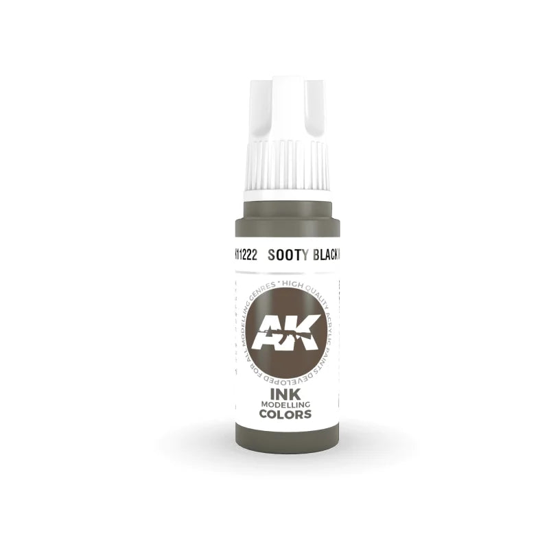 AK Interactive 3GEN Sooty Black INK 17ml