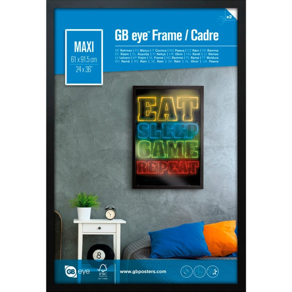 GBEYE - MDF Black Frame FSC ® - Maxi - 61 x 91.5cm