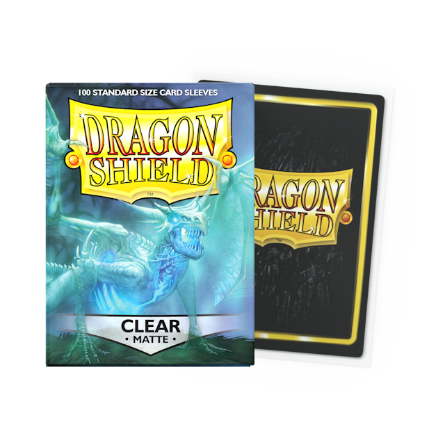 Dragon Shield Standard Size Matte Sleeves - Clear (100 Sleeves)