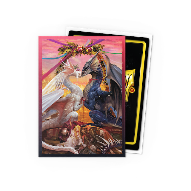 Dragon Shield Standard Size Brushed Art Sleeves - Valentine Dragons 2023 (100 Sleeves)