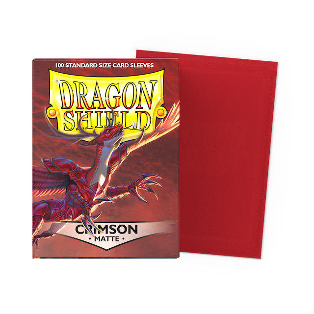 Dragon Shield Standard Size Matte Sleeves - Crimson (100 Sleeves)