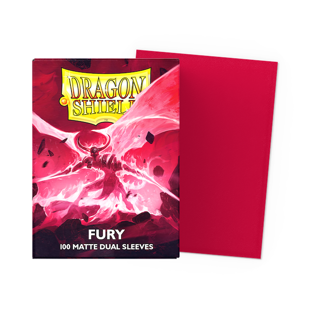 Dragon Shield Standard Size Dual Matte Sleeves - Fury (100 Sleeves)