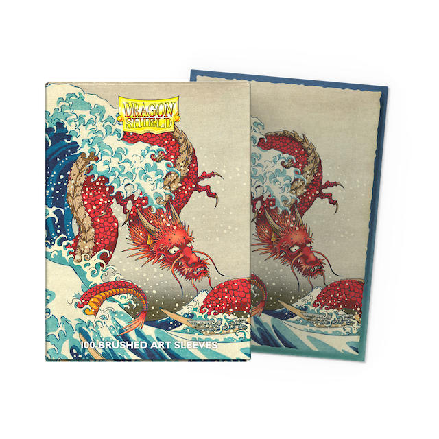 Dragon Shield Standard Brushed Art Sleeves - The Great Wave (100 Sleeves)